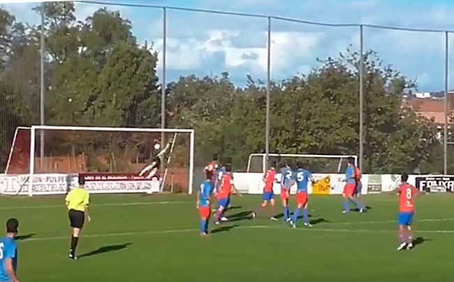 Gol de Dani Peláez al Colunga
